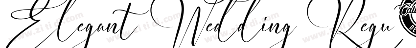 Elegant Wedding Regu字体转换